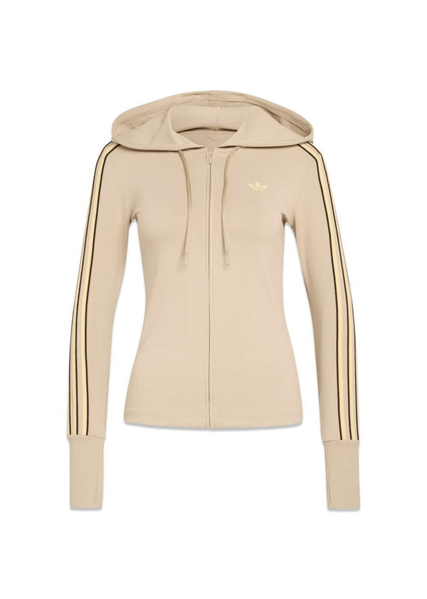 HOODED ZIPPER - Stone Khaki-Hoodies-Adidas Originals-Butler Loftet