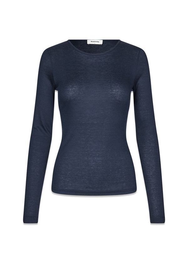 HarperMD LS top - Navy Sky-T-shirts-Modström-Butler Loftet