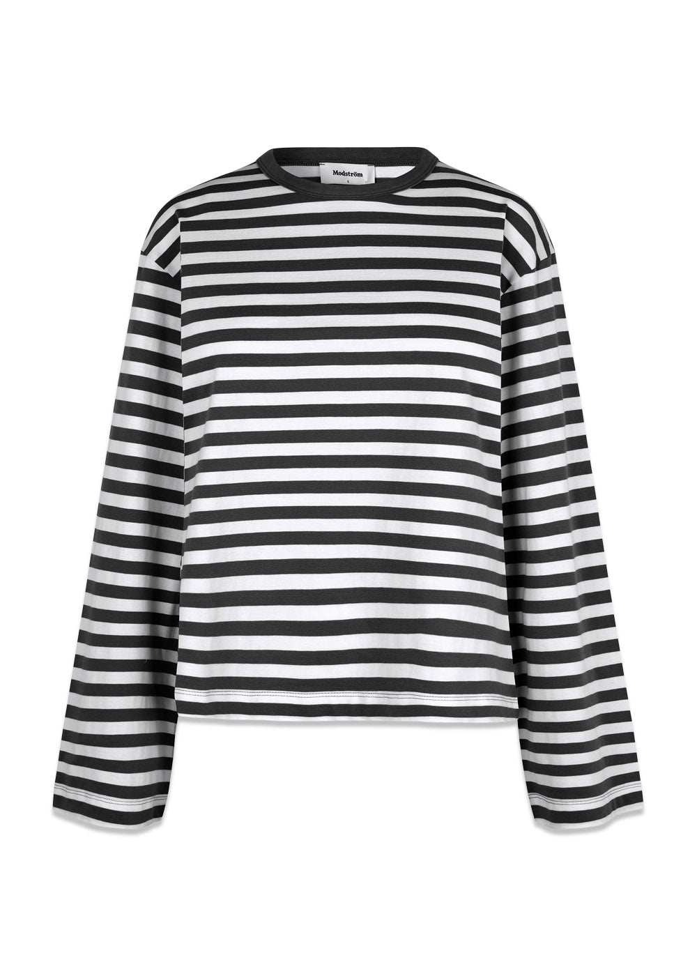 Modströms HellenMD LS stripe t-shirt - Black White Stripe. Køb t-shirts her.