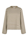 Modströms HellenMD LS stripe t-shirt - Dune White Stripe. Køb t-shirts her.