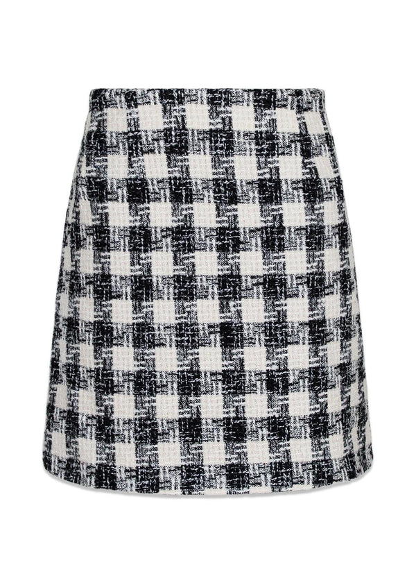 Neo Noirs Helmine Chic Boucle Skirt - Black/White. Køb skirts her.