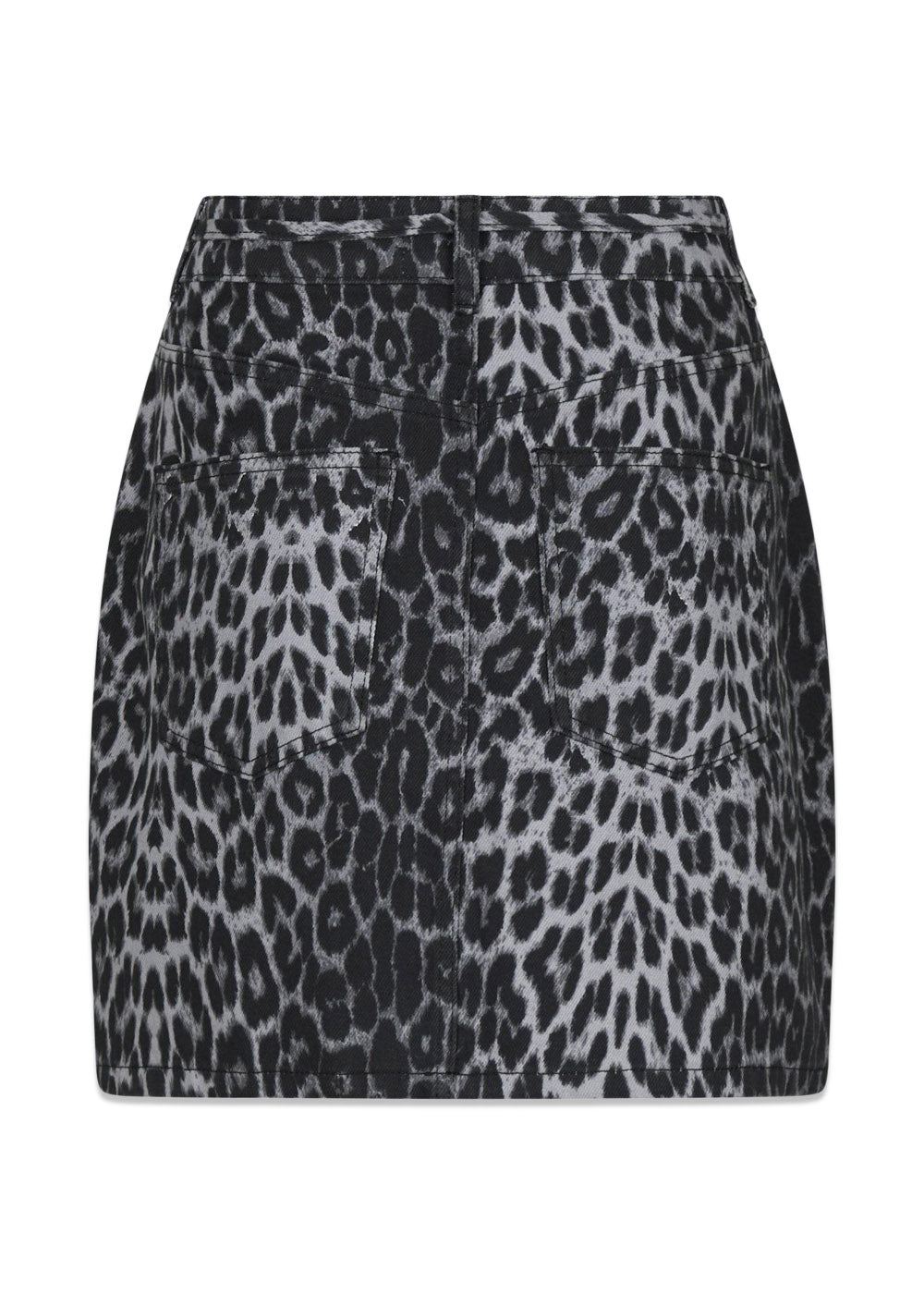 Henrietta Leopard Skirt - Grey Leopard