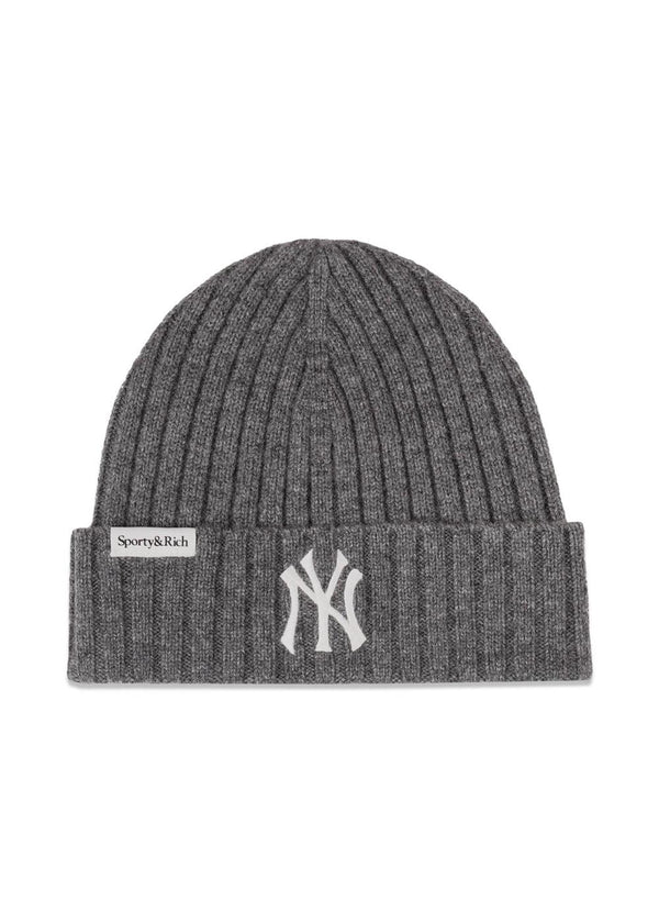 Heritage Yankees Serif Cashmere Beanie - Dark Grey-Accessories-Sporty & Rich-Butler Loftet