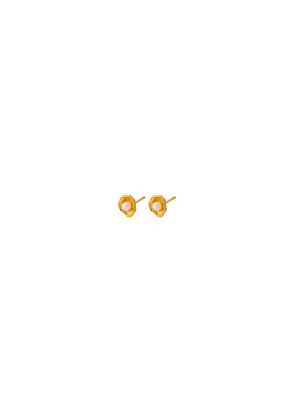 Hidden Pearl Earsticks size 8 mm - Gold