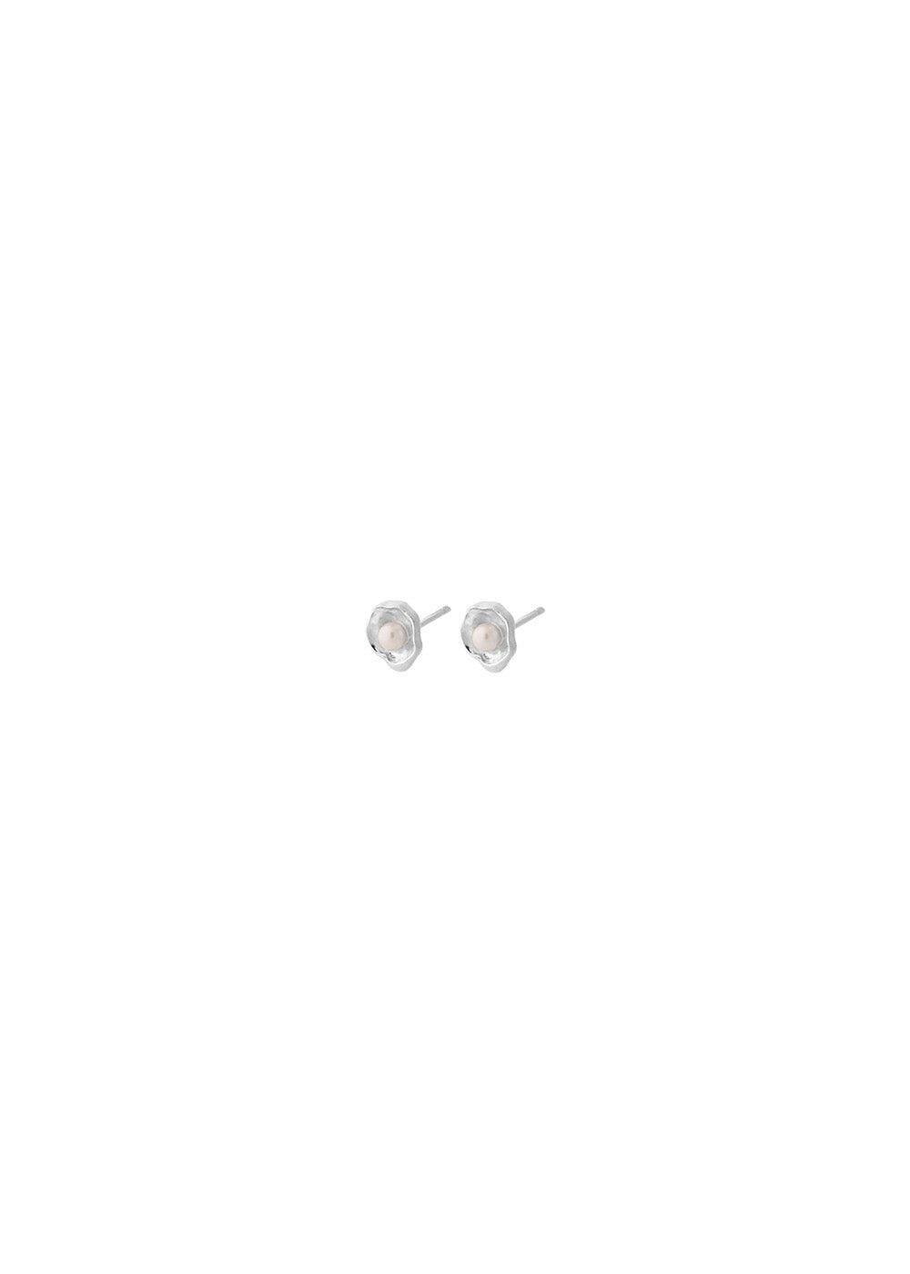 Hidden Pearl Earsticks size 8 mm - Silver