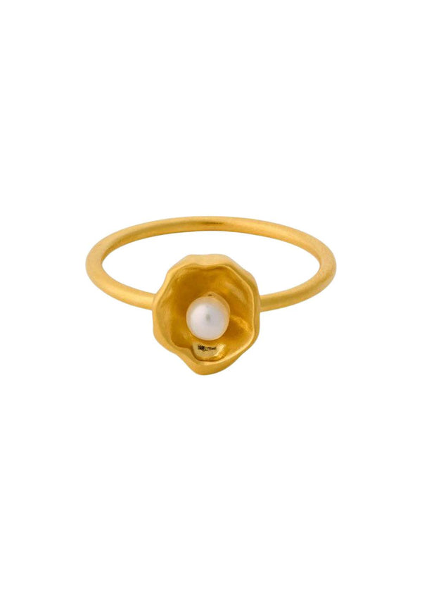 Hidden Pearl Ring - Goldplated