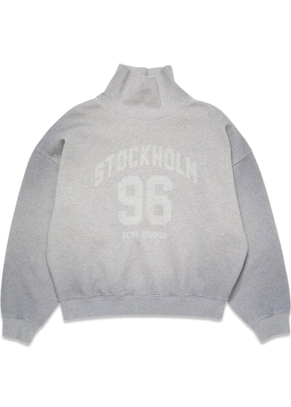 High Neck Sweater - Grey Melange-Sweatshirts-Acne Studios-Butler Loftet