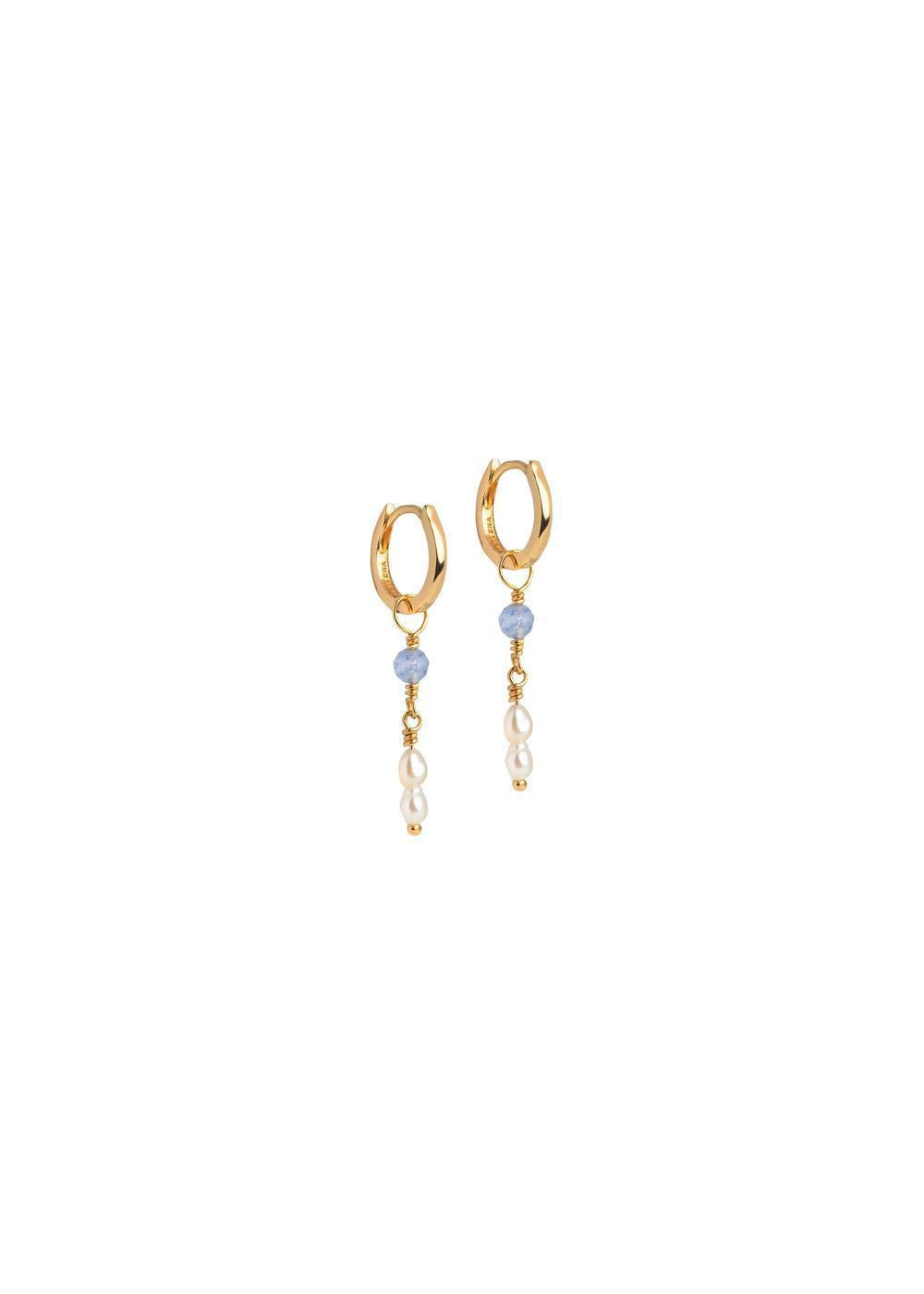 Hoops, Liva - Blue Quartz-Jewellery-ENAMEL Copenhagen-Butler Loftet