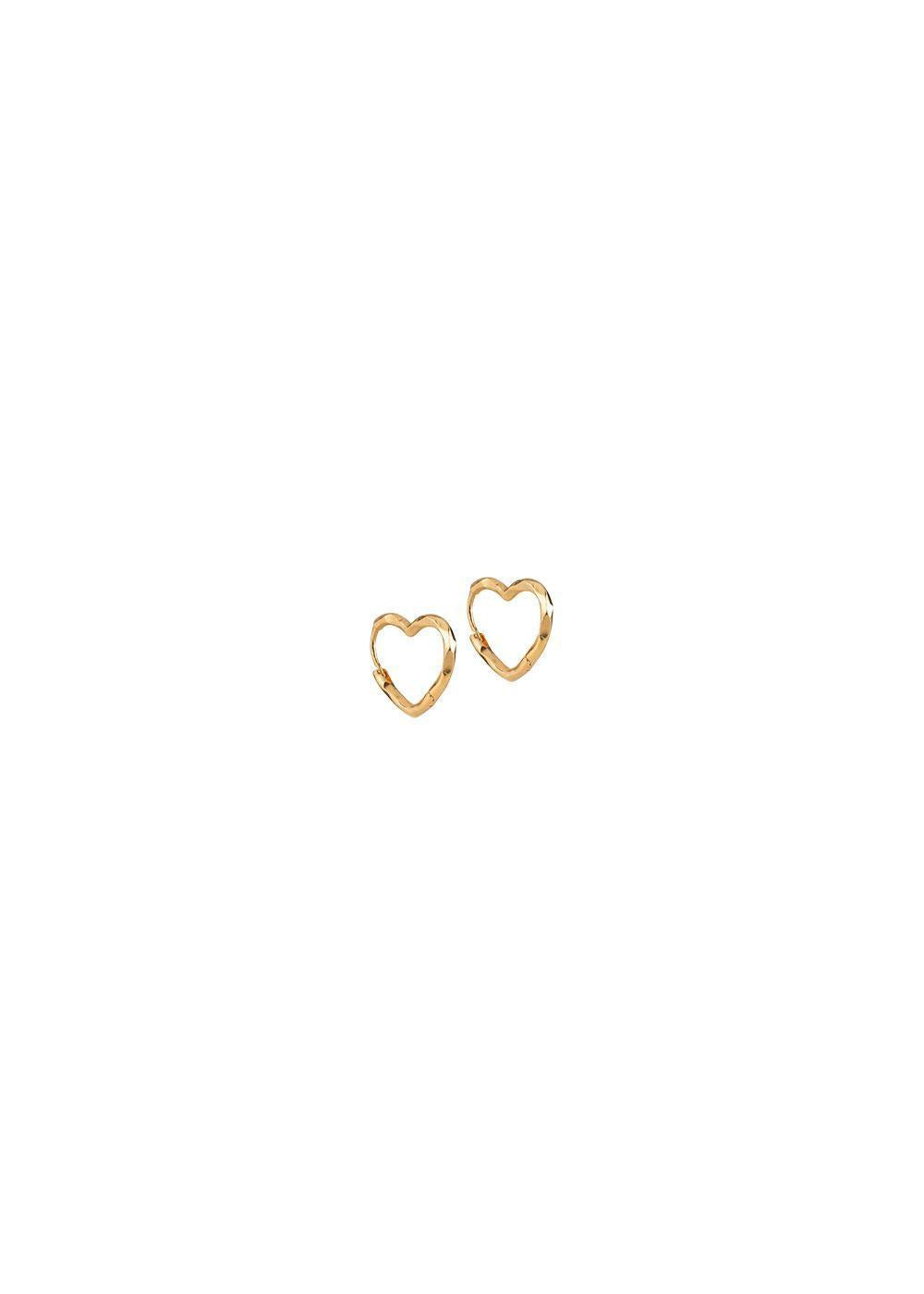 Hoops, Organic Heart Small - 925S/Gp/M-Jewellery-ENAMEL Copenhagen-Butler Loftet