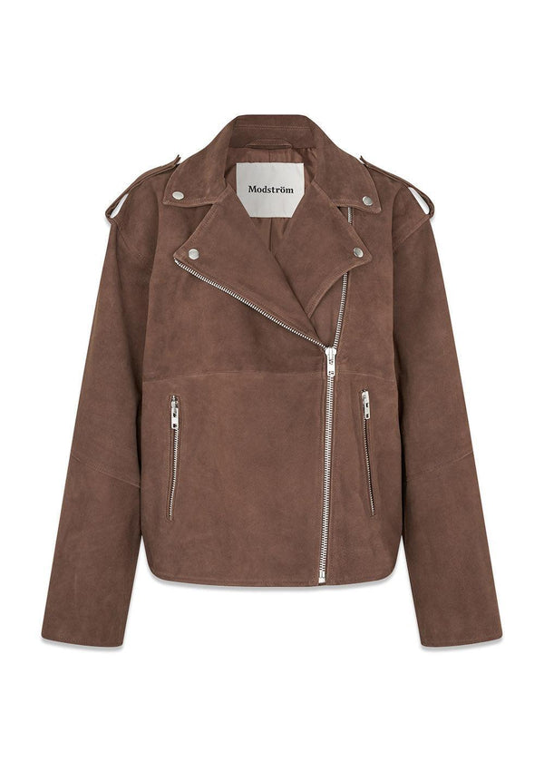 Hullamd suede jacket - Brown-Outerwear-Modström-Butler Loftet