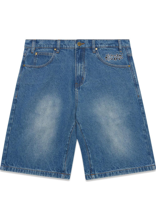 INK DENIM SHORTS - Worn Blue