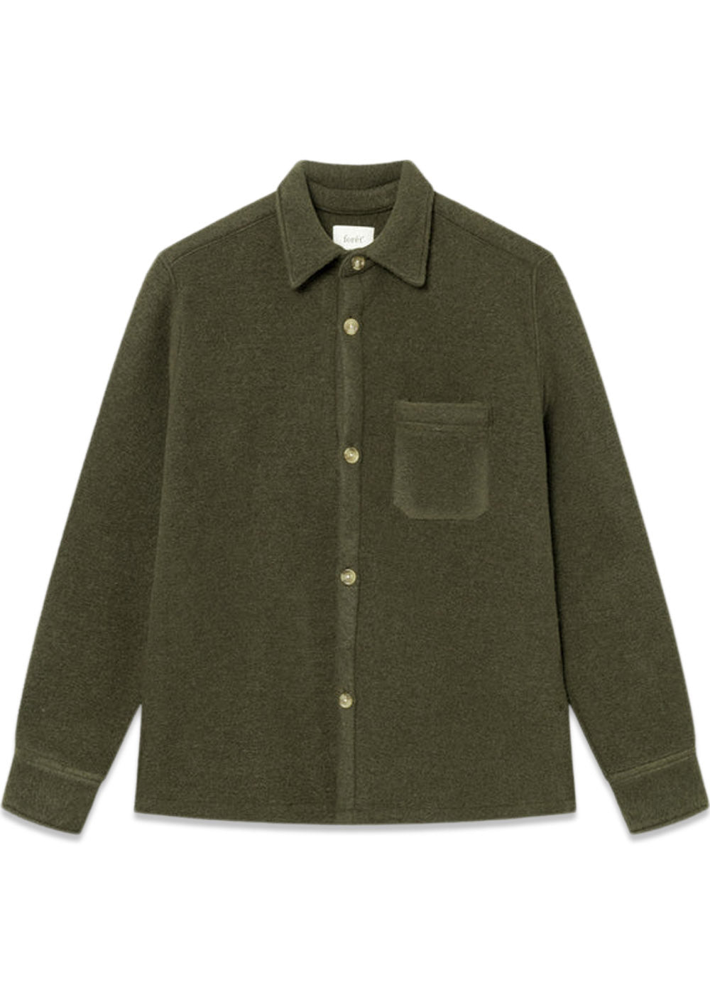 IVY WOOL OVERSHIRT - Dark Moss