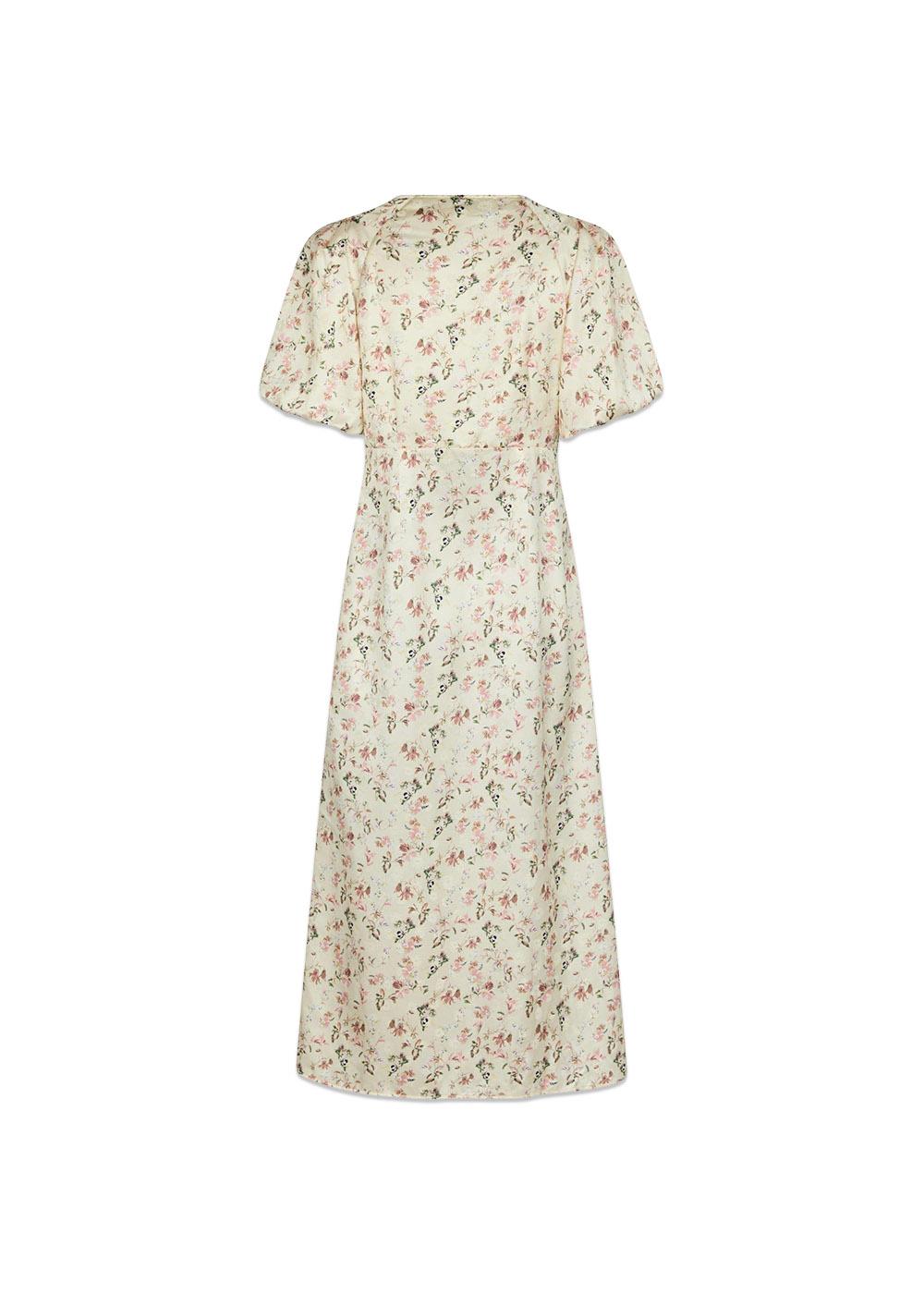 Illana Flower Print Dress - Creme-Dress-Neo Noir-Butler Loftet