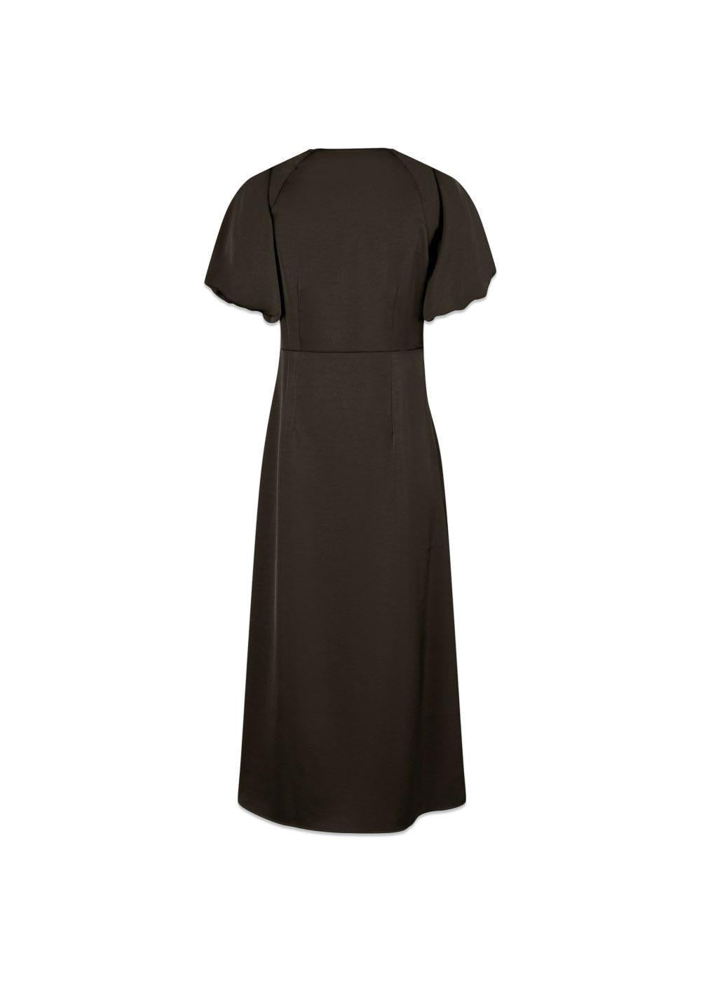 Illana Heavy Sateen Dress - Dark Brown-Dress-Neo Noir-Butler Loftet