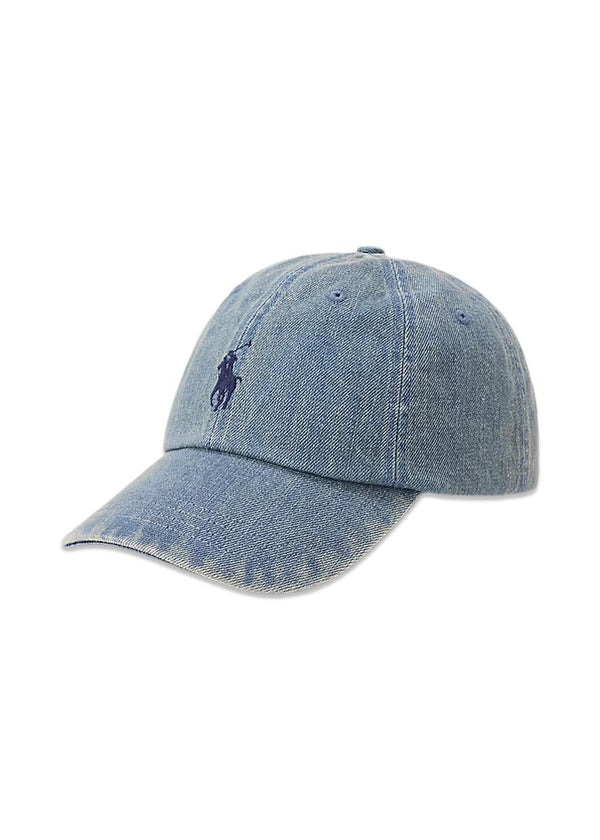 Indigo Denim Ball Cap - Blue-Accessories-Ralph Lauren-Butler Loftet