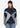 Inga Check Fluff Knit Blouse - Navy-Knitwear-Neo Noir-Butler Loftet