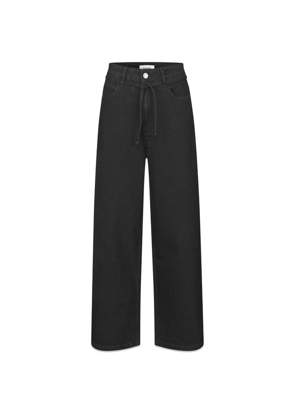 IsoldeMD solid pants - Black-Jeans-Modström-Butler Loftet