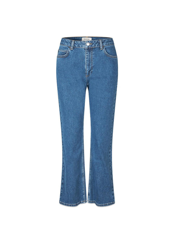 Isoldemd solid cropped jeans - Distressed Blue-Jeans-Modström-Butler Loftet