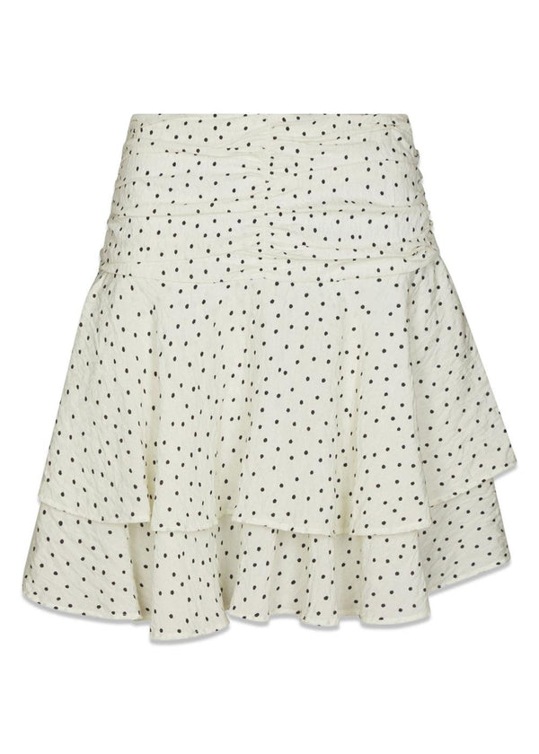 Janie Mini Dot Skirt - Off White-Skirts-Neo Noir-Butler Loftet