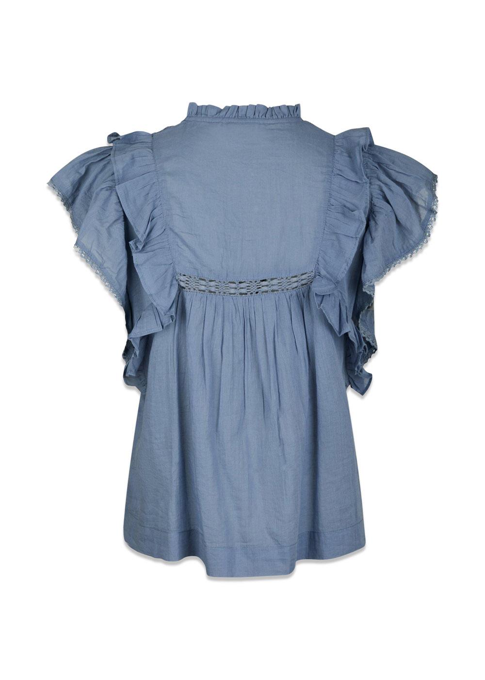 Jayla S Voile Top - Smoke Blue-Top-Neo Noir-Butler Loftet