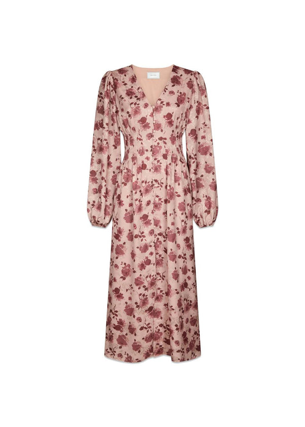 Jellie Print Dress - Dusty Rose-Blouses-Neo Noir-Butler Loftet