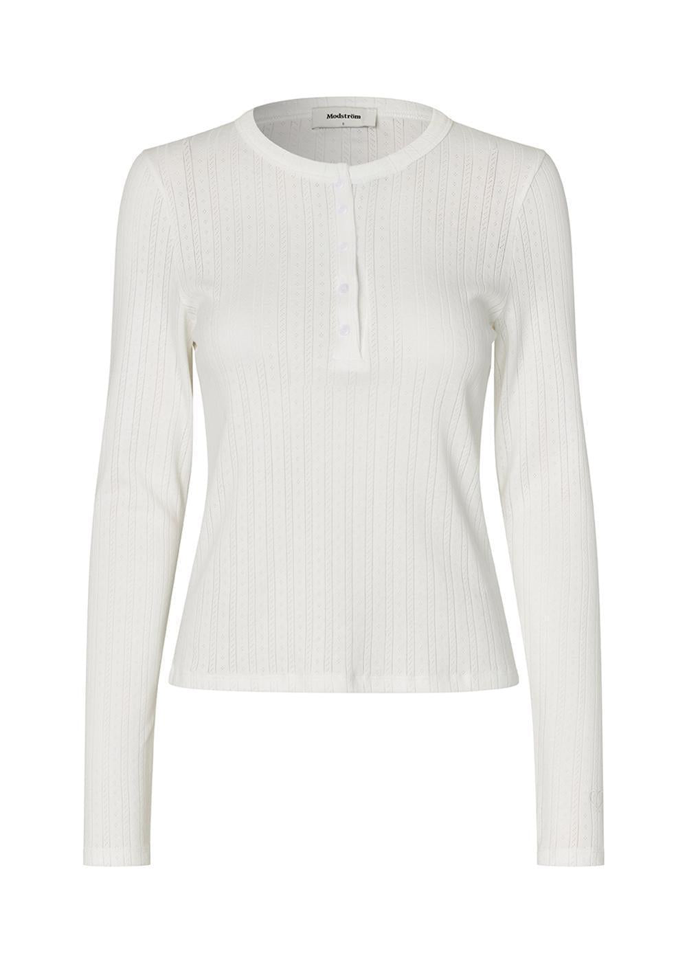 Josefinemd LS t-shirt - Soft White-Blouses-Modström-Butler Loftet