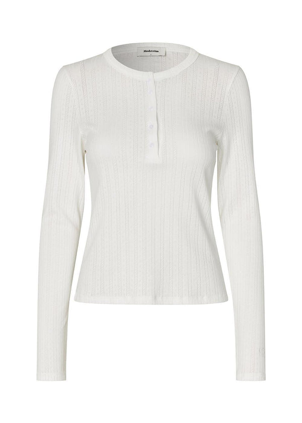 Josefinemd LS t-shirt - Soft White-Blouses-Modström-Butler Loftet