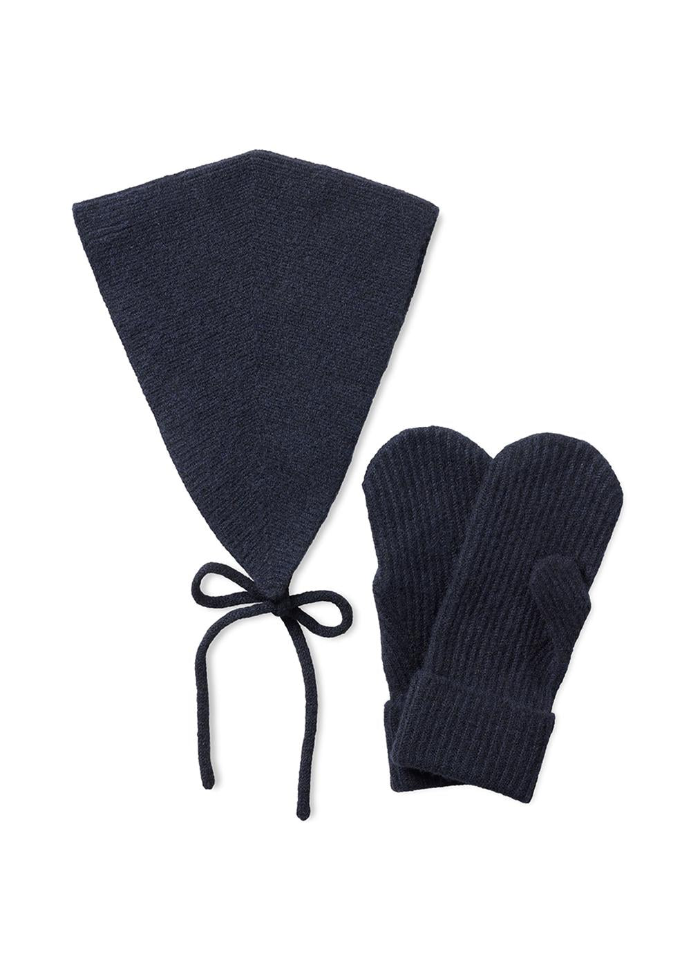 Josefinemd bonnet and gloves - Ombre Blue-Accessories-Modström-Butler Loftet