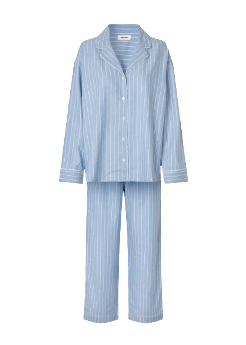 Josefinemd pyjamas - Vista Blue Stripe-Shirts-Modström-Butler Loftet