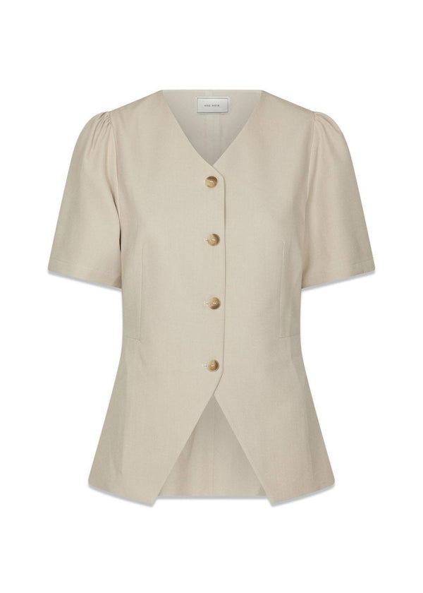Jules Structure Blouse - Creme-Blouses-Neo Noir-Butler Loftet