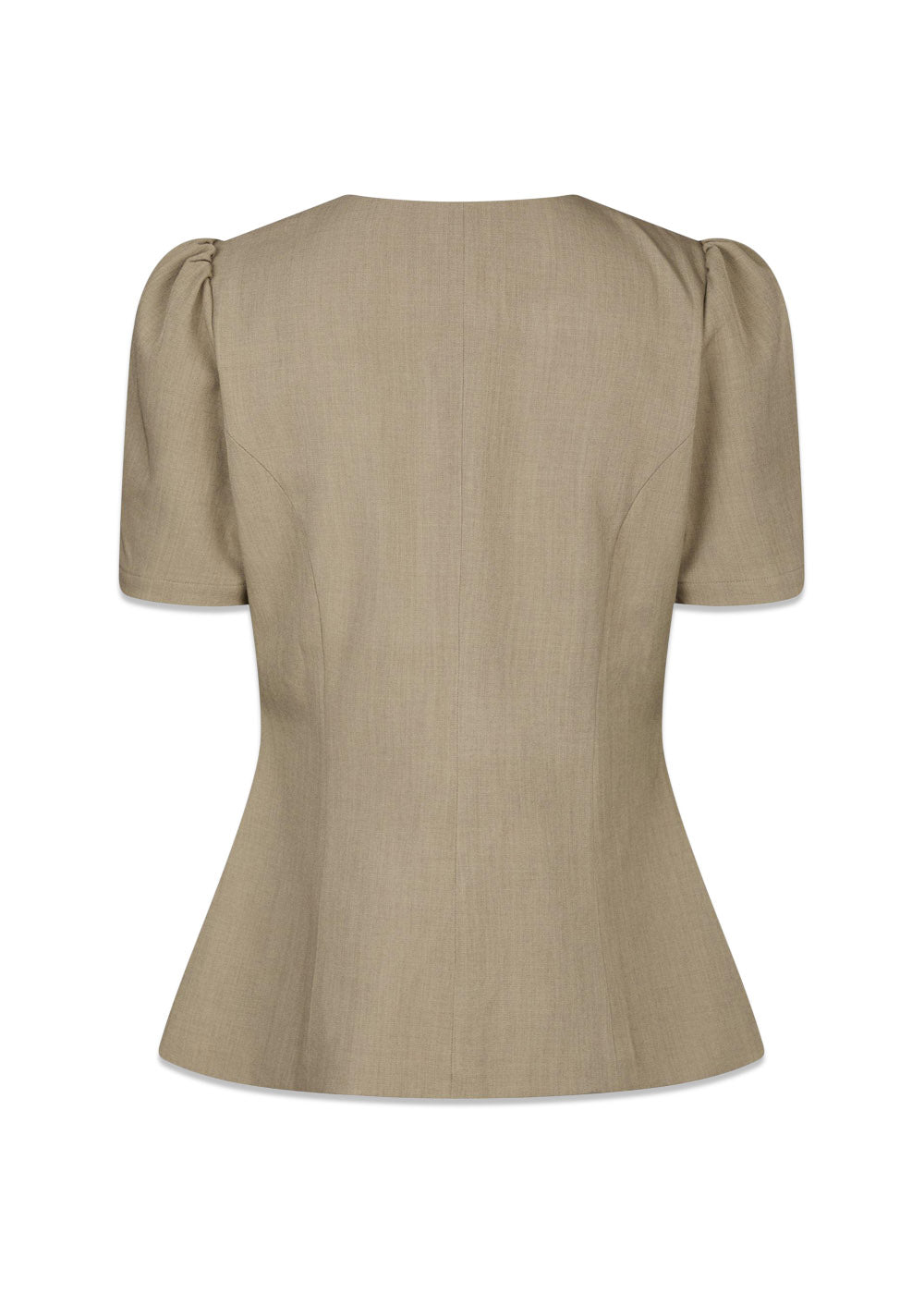 Jules Structure Blouse - Dark Taupe-Blouses-Neo Noir-Butler Loftet