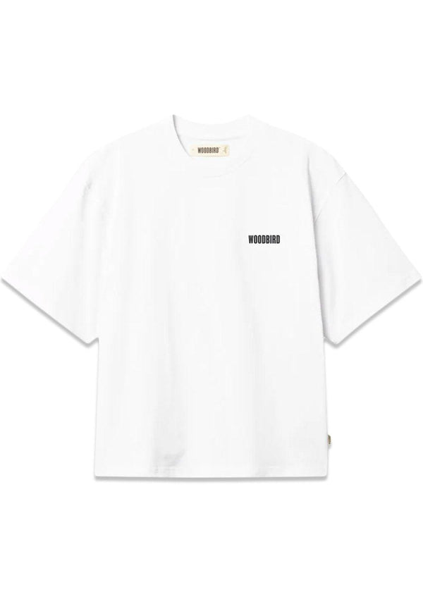 Juno Founded tee - White-T-shirts-Woodbird-Butler Loftet