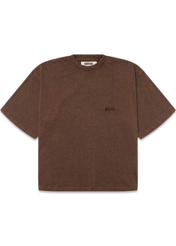 Juno Warp Acid Tee - Washed Brown-T-shirts-Woodbird-Butler Loftet