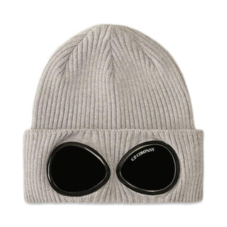 KNIT CAP GOGGELS - Grey Melang-Headwear-C.P. Company-Butler Loftet