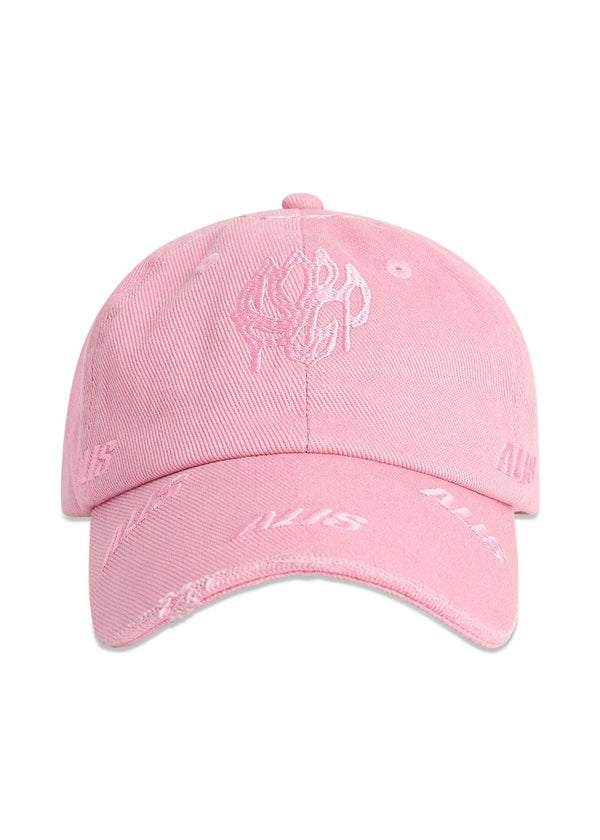 KOSTON CAP W/ MIX EMBROIDERY - Solid Pink-Headwear-ALIS-Butler Loftet