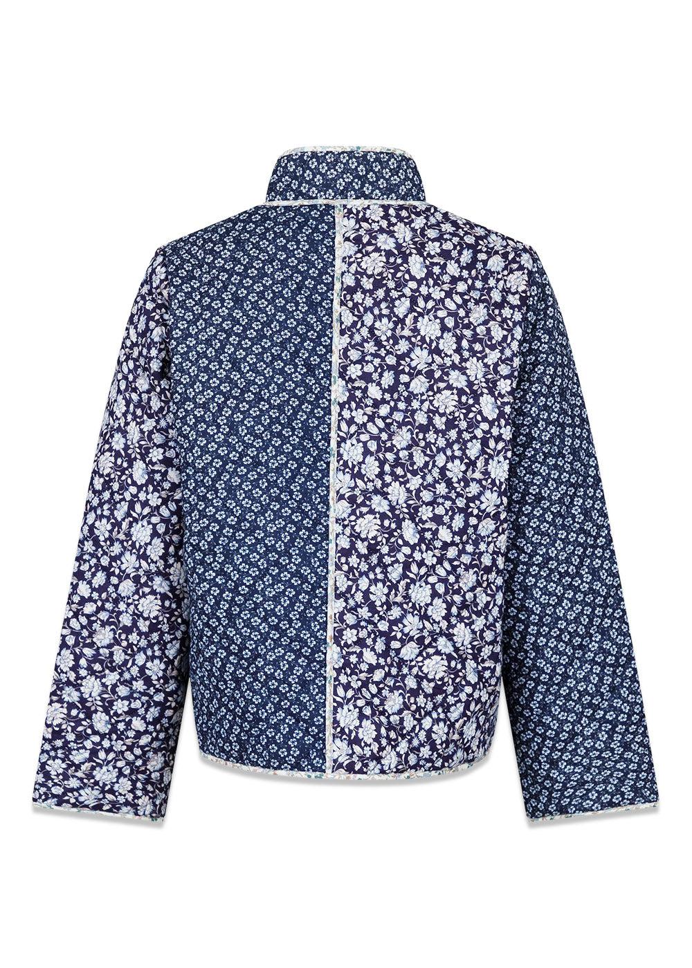 Kamil Quilt Combination Jacket - Blue