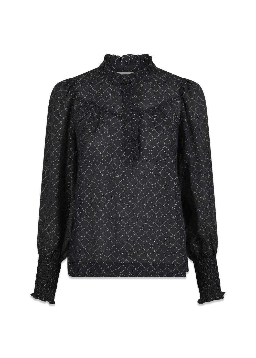 Karia Illusion Blouse - Black