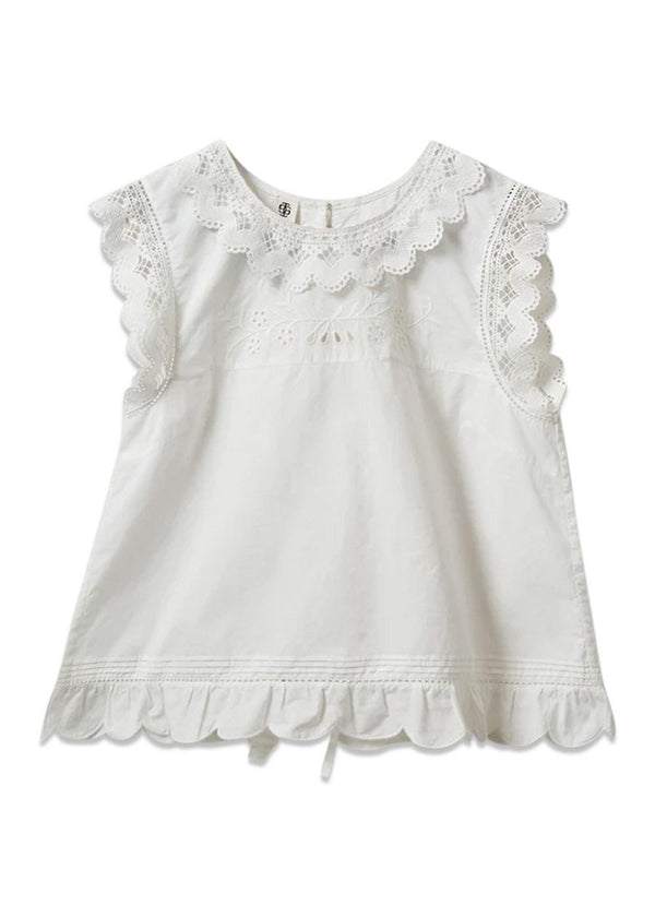 Kirsten Cloth Top - White-Top-The Garment-Butler Loftet