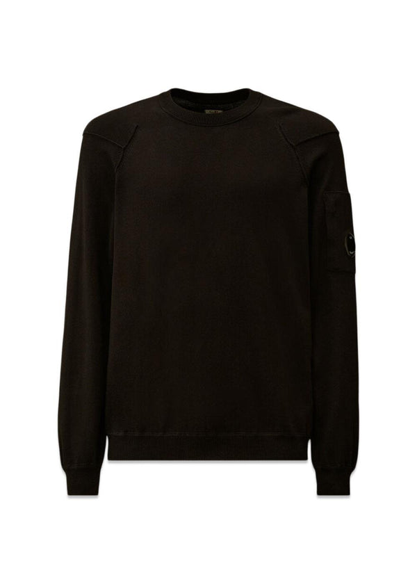 Knitwear - Crew Neck Boston - Black-Knitwear-C.P. Company-Butler Loftet