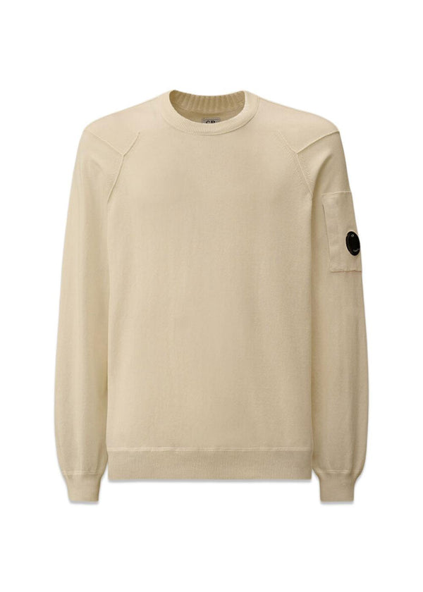 Knitwear - Crew Neck Boston - Gauze White-Knitwear-C.P. Company-Butler Loftet