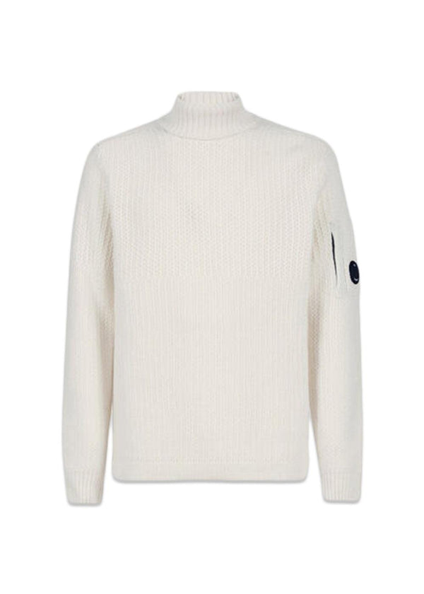 Knitwear - Turtle Neck Lambwool - Gauze White