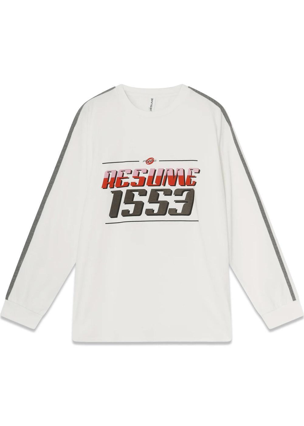 KorbinRS LS Tee - White-Long-sleeved T-shirts-RÉSUMÉ-Butler Loftet