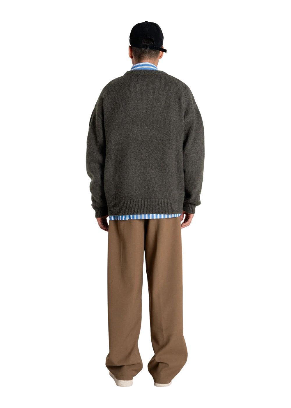 Kurt Whole Knit - Medium Grey-Knitwear-Woodbird-Butler Loftet