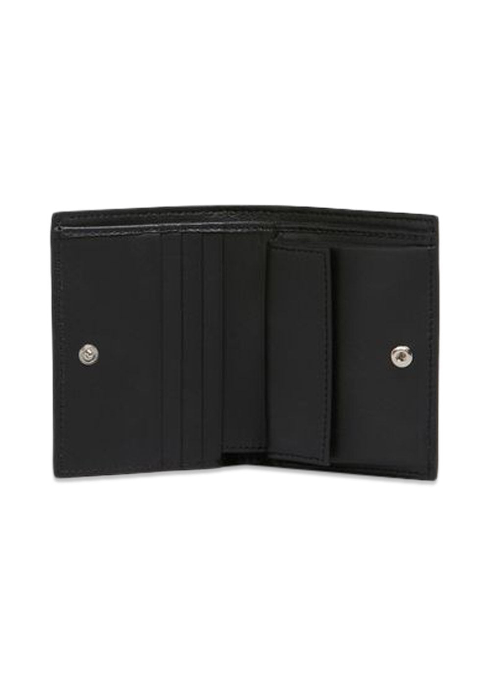 LEATHER BIFOLD WALLET WITH MARNI MENDING - Black