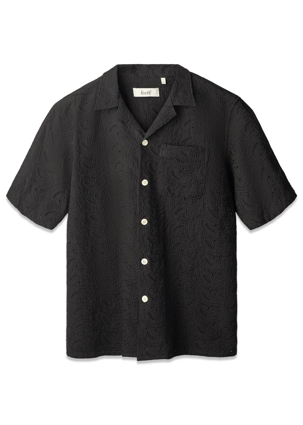 LEO PAISLEY SHIRT - Black-Shirts-Forét-Butler Loftet