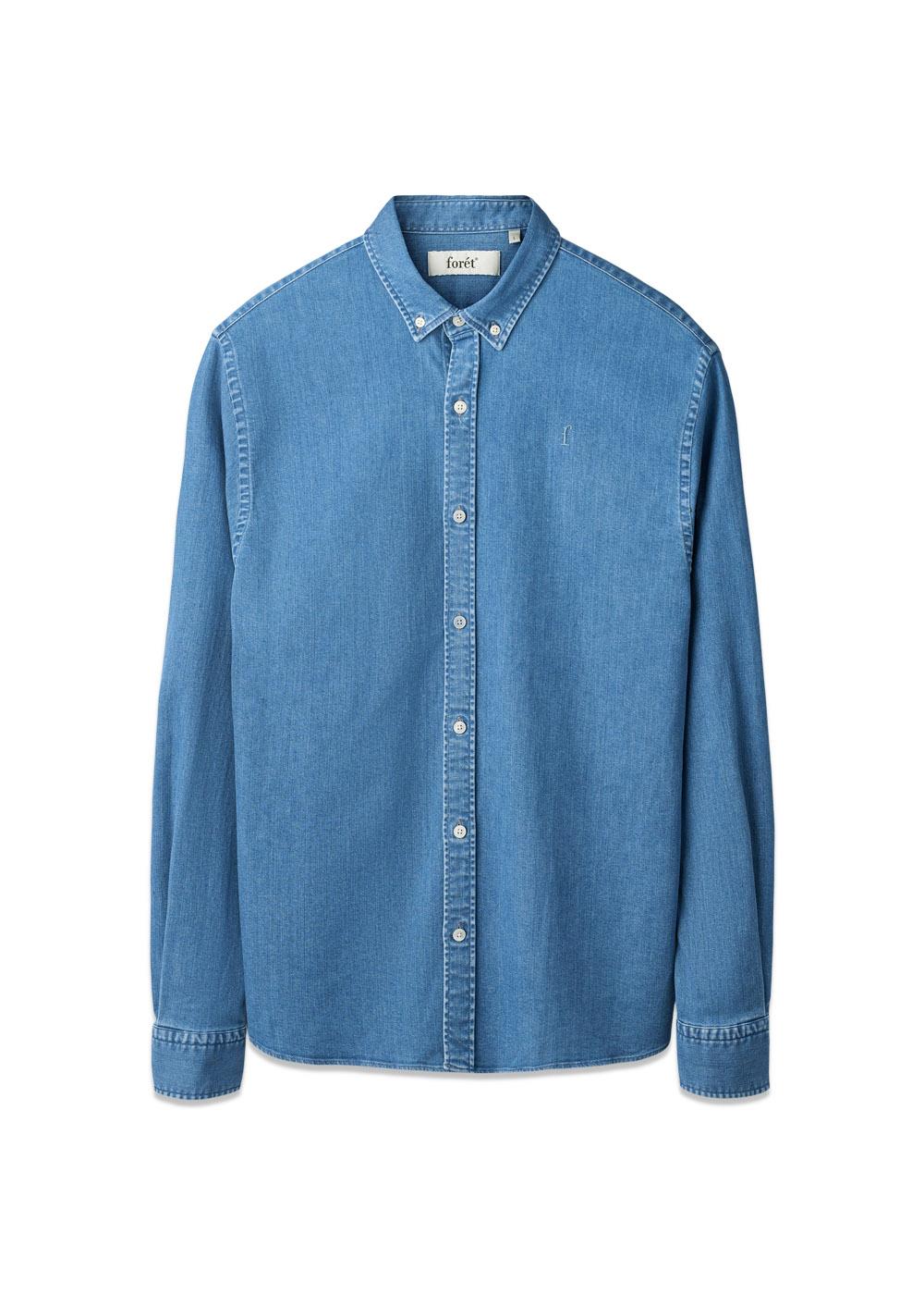 LIFE CHAMBRAY SHIRT - Mid Blue-Shirts-Forét-Butler Loftet