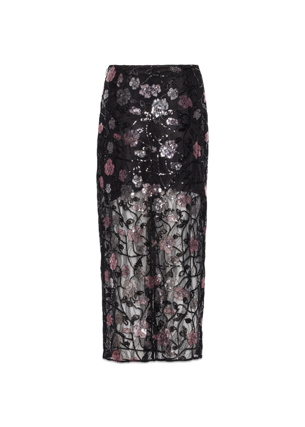 Lace Midi Skirt - Black-Skirts-Rotate-Butler Loftet