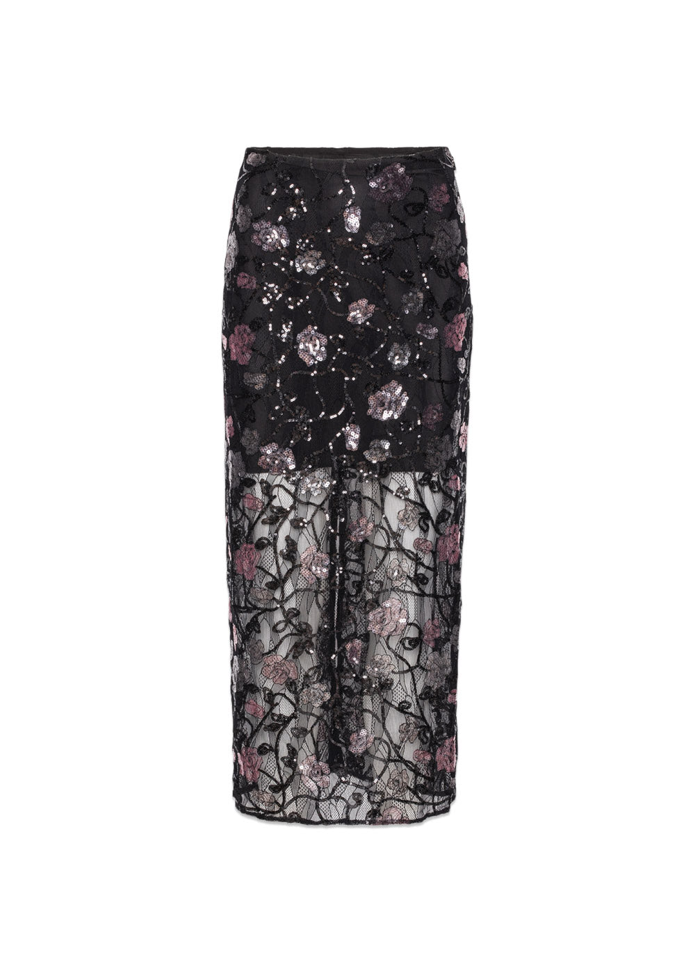 Lace Midi Skirt - Black-Skirts-Rotate-Butler Loftet