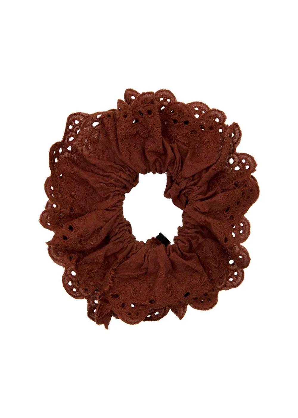 Lace Scrunchie - Chocolate