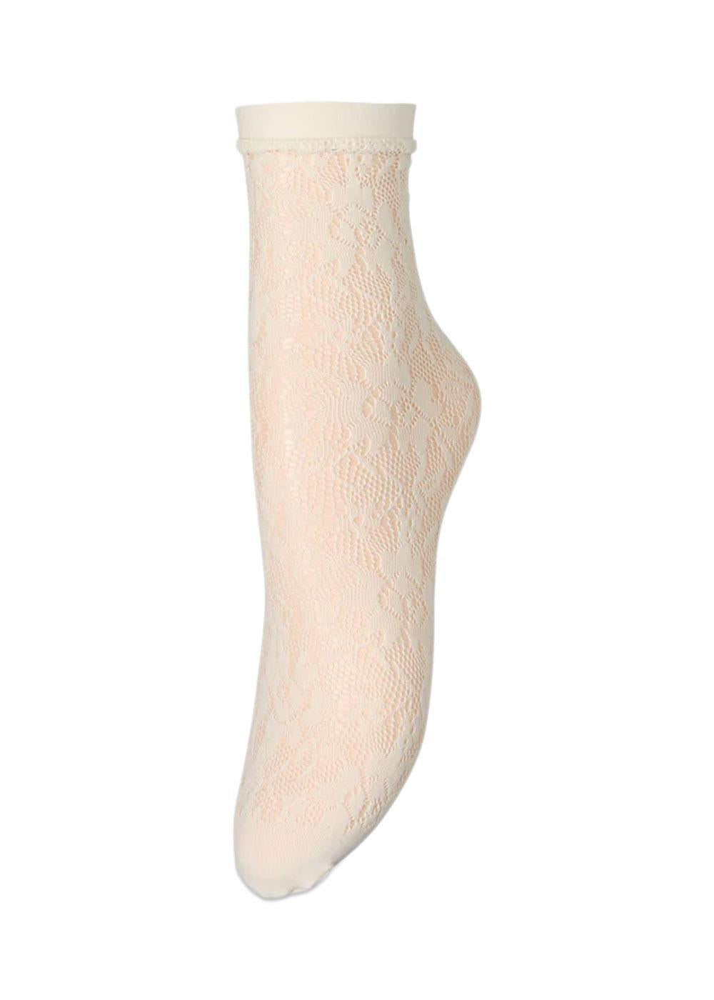 Lacia Lace Sock - Birch White-Socks/stockings-BeckSöndergaard-Butler Loftet